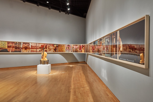 Installation view of OFFSET: Robert Rauschenberg at USF Graphicstudio at USF Contemporary Art Museum. Photo: Andres Ramirez.